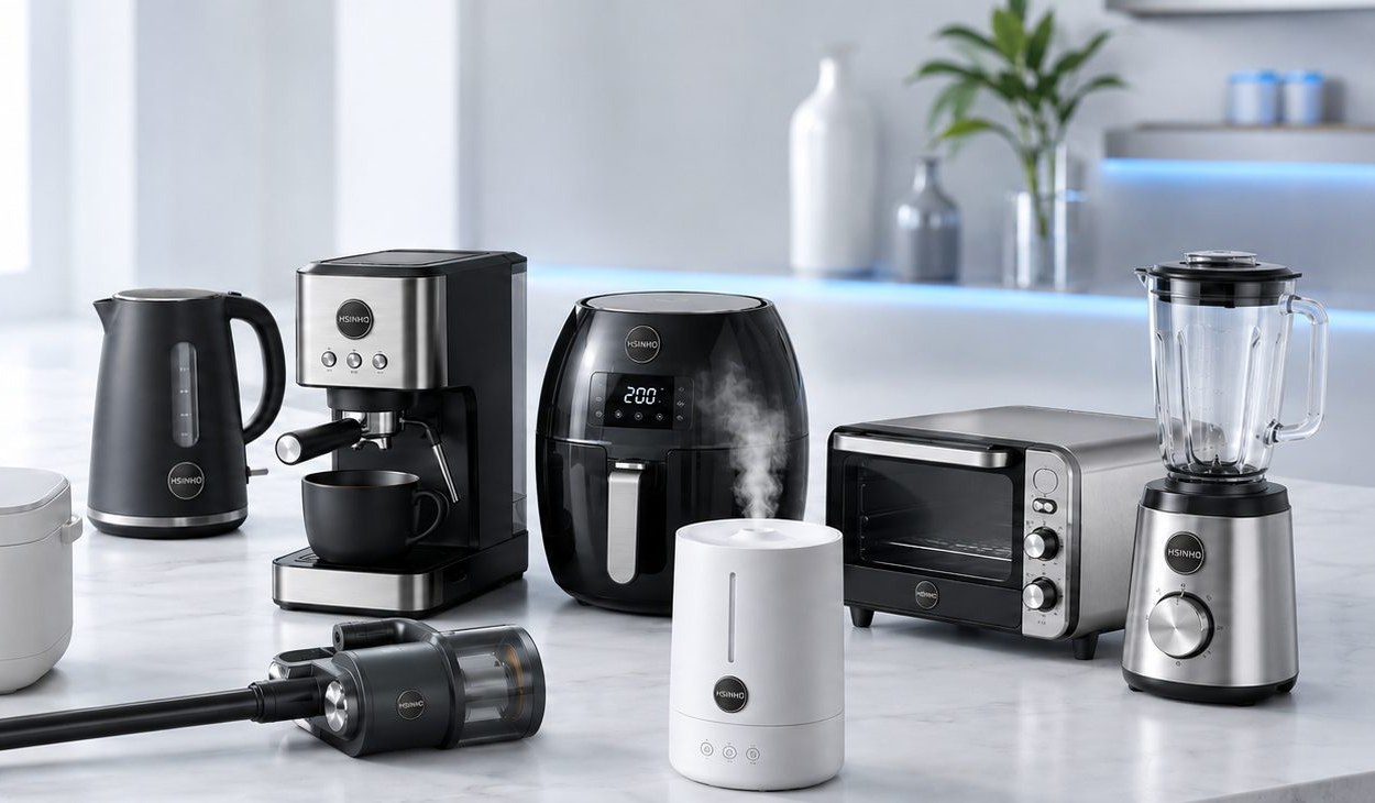 HSINHO metal logos on home appliances