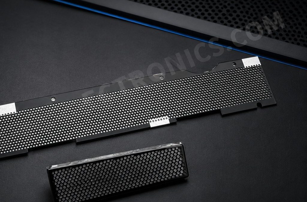 Perforated metal speaker mesh